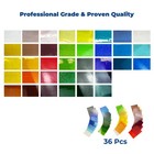 36 Sheets Stained Glass Supplies Variety Pack - 6 X 4 Inch Transparent Art Gl   