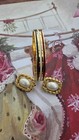 Trifari Vintage Gold Tone Imitation Pearl Earrings   Bracelet Jewelry Set