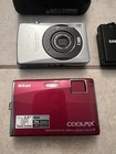 Lot Of 4 Tested Digital Cameras - Canon Powershot Nikon Coolpix Samsung Mv800 