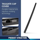 Tailgate Cap Molding Compatible With Ford F250 F350 F450 Super Duty 1999-2007