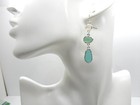 New Sea Glass Earrings Women Dangle Light Weight Pierced Sea Life