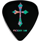 Pick Boy Heavy Metal Cross Black Celltex Guitar Picks 1 00 Mm 10 Pack