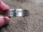 Original Vintage 1970 s Pow Bracelet Nickel Silver Capt Jose David Luna 1967