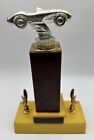 Vintage Art Deco Catalin Race Car Trophy Bakelite Swirled Cherry   Butterscotch