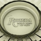 Riviera Hotel   Casino Ashtray Vintage Travel Souvenir Glass Las Vegas  4 1 2 In