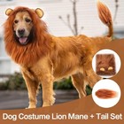 Hokable Lion Mane Dog Costume For Medium   Large Dogs - Realistic Wig For Hal   