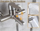 Stainless Steel Bathroom Exposed Shower Tub Faucet Wall-mounted Shower Mixer    