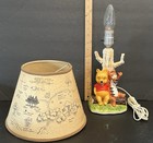 Vtg 1960s Walt Disney Winnie The Pooh And Tigger Ceramic Lamp With Shade - Works