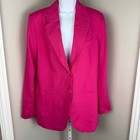 H m Linen Blend Blazer Oversized Linen Jacket Pink Size Small Nwt