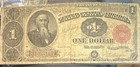 1891  1 U s  Treasury Note Large Size Banknote B71862148 Circulated
