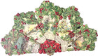 1908 The Holly Calendar Victorian Die Cut Fan Calendar Seasonal Village Scenes