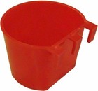 10 Pcs Cup Hanging Water Feed Cage Cups Poultry Gamefowl Rabbit Chicken Hang Red