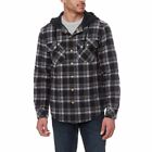 Legendary Outfitters Men s Cotton Flannel Hooded Shirt Jacket  Black  Size S