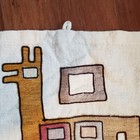 Vtg Woven Tapestry Tribal Folk Art Wall Hanging Alpaca Llama Applique 46 Inch