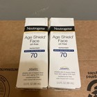 2 New Neutrogena Age Shield Face Oil-free Sunscreen Spf 70 - 3oz Each Exp  01 28