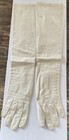 White Calf Skin Long Gloves Made In France 100  Silk Lining