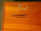 Vintage 5 1 2  X 3 1 2  Souvenir Cove Haven In The Poconos Cedar Wood Box