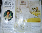 Vintage Sears French Bouquet  Percale Full Fitted Sheet Nip Yellow Daisy Floral
