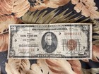 1929  20 Federal Reserve Bank Note Cleveland Ohio D Low Serial National Currency