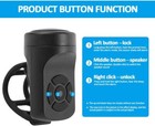 Electric Bike Horn Bicycle Bell Rechargrble 4 Sound Modes Loud Horn Waterproof