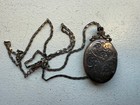 Vintage 925 Sterling Silver Engraved Locket And 18  Chain