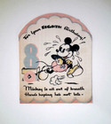 Vintage 1930s Hallmark Mickey Mouse Happy 8th Birthday Greeting Card Disney