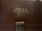 Vintage Arthur Andersen   Co  Leather Audit Briefcase     Toronto Office