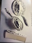 Silverplate Vanity Set With Mirror  Brush  And Comb Vintage