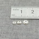 60pcs Of 925 Sterling Silver Plain Flower Pumpkin Spacer Bead Caps 3mm 4mm 5mm