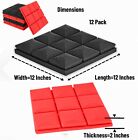 12x Acoustic Panels Soundproof Studio Foam Insulation Wall Tiles 12 x12 x2  Us