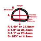 Dee Rings D-ring 1 00  Inside Diameter Black Steel Welded Medium Duty Usa Seller