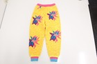 Vintage 90s Obermeyer Knit Ski Pants Kids Size 7 Preschool Neon Geometric