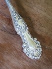 Antique Victorian Sterling Silver Sock Darner W  Wooden Egg Darning Tool Sewing