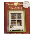 Mill Hill Simply Seasonal Windowpane Glass Bead aida Cross Stitch Kit Nov dec