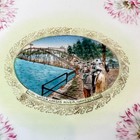 Wamego River Ks Kansas Antique Souvenir China Trinket Dish Plate