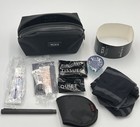 Tumi For Delta Black Amenity Kit Small Zippered Soft Travel Toiletry Case