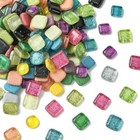 180x Glitter Glass Cabochon Mosaic Pieces Flatback For Arts Crafts Diy Jewelry