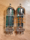 Pair Of Raytheon 12bh7a Nos Nib Black Plate 1959 Vacuum Tubes - 7  Matched