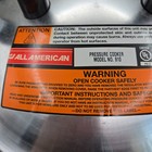 All American Pressure Cooker Model 910 10 5 Qt  Wisconsin Aluminum Made In Usa