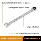 Gearwrench 90-tooth Combination Ratcheting Wrench Set 12-piece