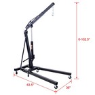 2 Ton Folding Engine Hoist Cherry Picker Shop Crane Hoist Lift Duty Steel Black
