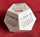 1980 Coca Cola 12-sided Plastic Pentagon Calendar