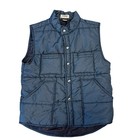 70s Todd Sportswear Quilted Vest     Pan Am Logo Patch Usa Made Size L 44 46