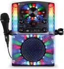 Karaoke Machine  Portable Bluetooth Cd g Karaoke System  Black