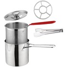  Mini Fryer Dad Stove Top Deep With Strainer Tall Frying Pot Basket