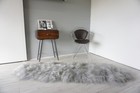 Genuine Icelandic Double  2  Sheepskin Rug   Natural Long Wool   Grey Dir27 Us