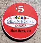  5 Gilpin Hotel Thanksgiving 1999 Casino Chip - Black Hawk  Colorado        