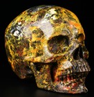 Huge 5 0  Realgar Carved Crystal Skull  Super Realistic  Crystal Healing