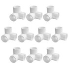 Lesso 10 Pack Pvc Pipe Fittings  3 4  Tee Elbow 3-way  3 4 Inch 3-way Elbow