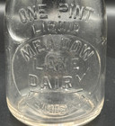 1940   s Meadow Lane Dairy Venice Sandusky Ohio One Pint Dairy Milk Bottle Vintage